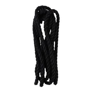 Halter Poly Rope Cow Black