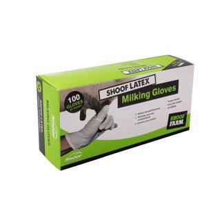 Milking Gloves Latex Medium 100-Pack