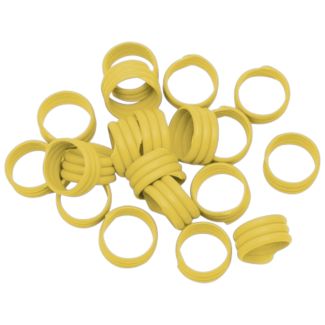 Poultry Leg Bands Plastic 16mm Yellow 20