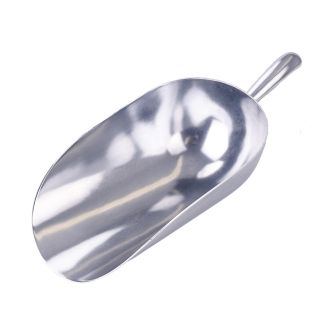 Feed Scoop Round Bottom Aluminium 2.4L