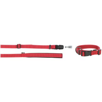 GoLeyGo Dog Leash+Collar cpt Lg Red