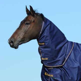 Bucas Rug Irish Turnout - Neck Rug (Navy) Size XS (No Fill 0g)