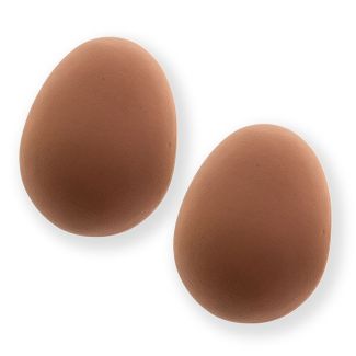 Brood Eggs Rubber Brown pair