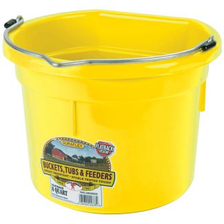 Feed Bucket Flat Back 8L Yellow