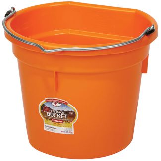 Feed Bucket Flat Back 19L Orange